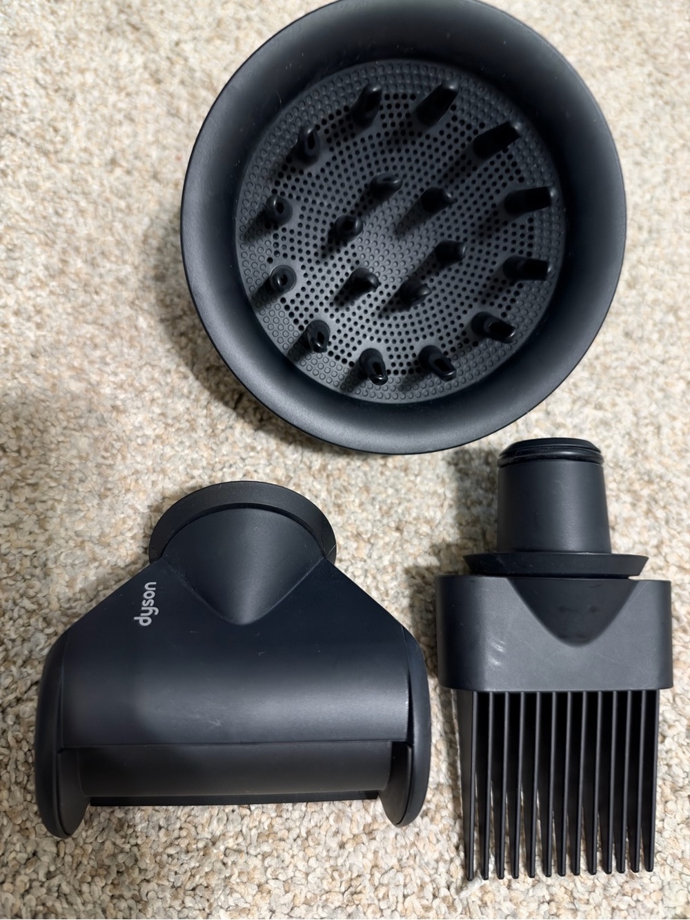 Dyson Black Blow Dryer Attachments Trio